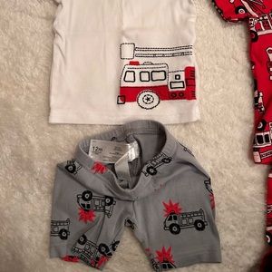 Carter’s fireman pajamas, both sets included!